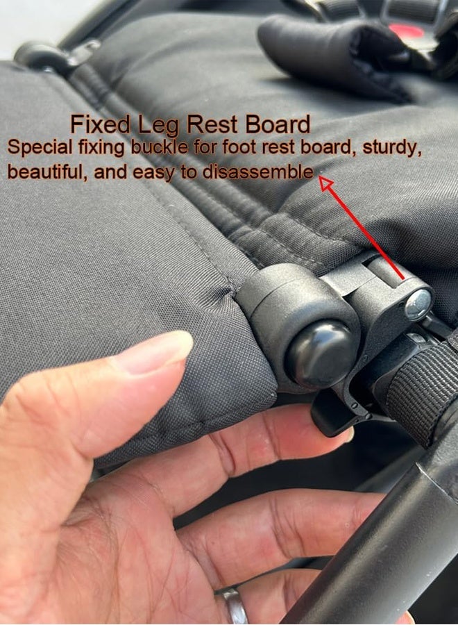For Babyzen YOYO Stroller | 3-Mode Adjustable Extension Footrest | Foldable Baby Stroller Leg Rest | No Tools Easy Install | Anti-Fall Design for Newborn Toddler 0-3 Years | Machine Washable - Image 4